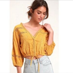 Free People Follow Your Heart Crop Top